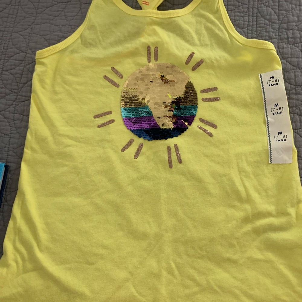 3 girls tank tops…2 brand new..size M/7